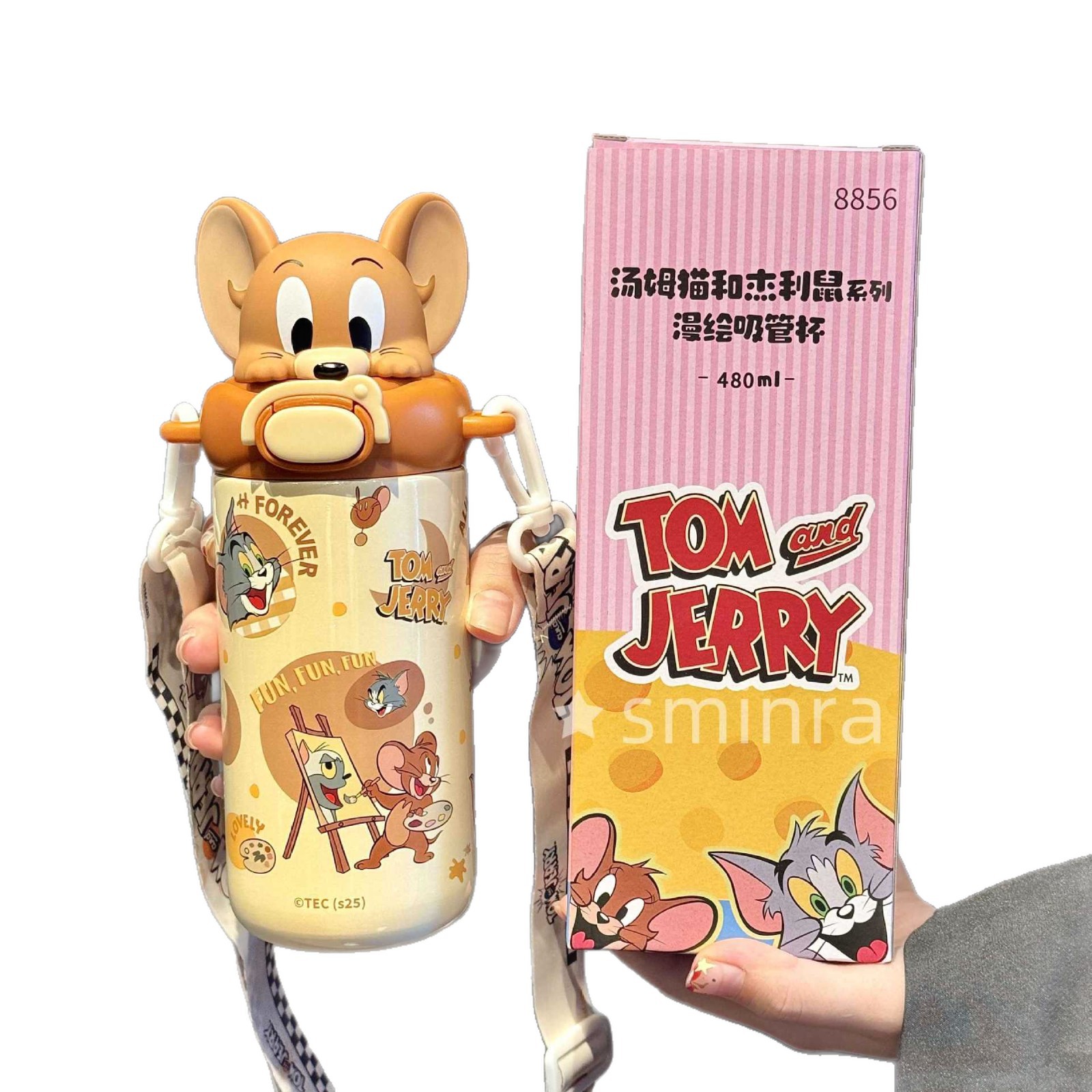 Gato y ratón taza de agua para niños 2025 nueva taza de agua de paja de alto valor facial para niños y niñas taza de agua especial para la escuela