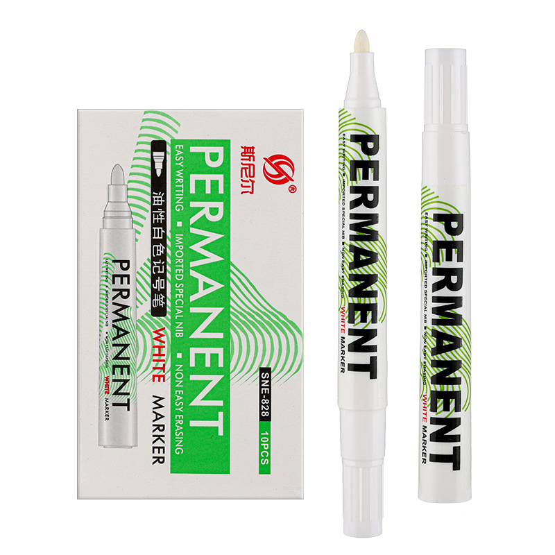 Marcador de neumáticos marcador aceitoso no borrable Pluma de logística blanca Pluma de cabeza grande de secado rápido Recomendar Marcador de marca