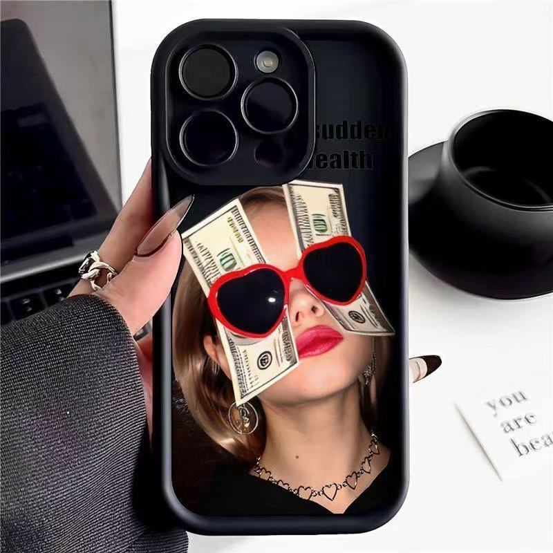 Gafas de sol para billetes iPhone 16pro funda para teléfono móvil Apple 15 Europa y América 14 chicas 13promax nuevo 12x