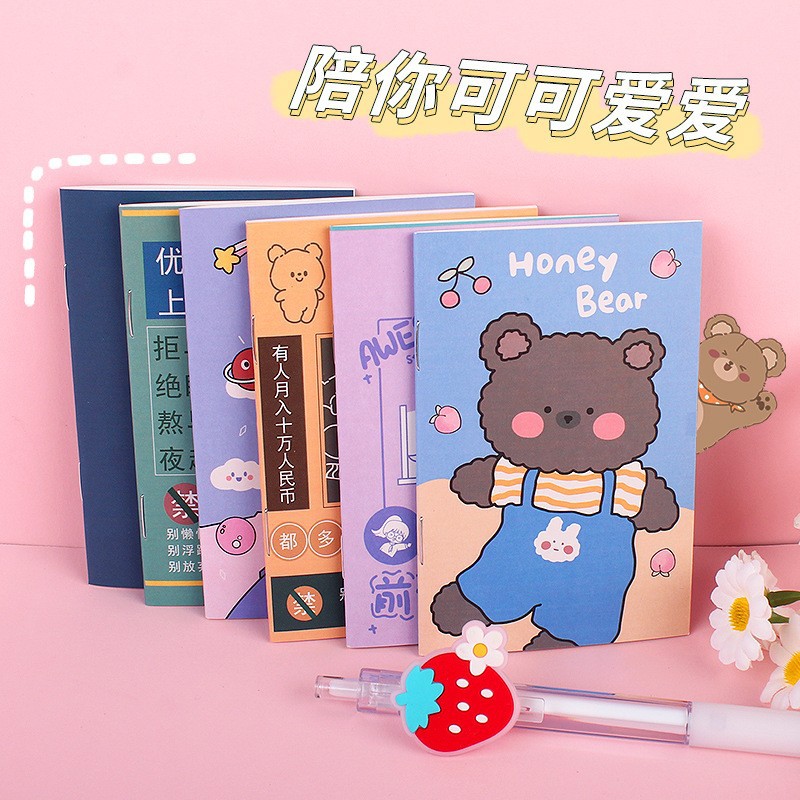 Cute Little Notebook, Mini Cartoon Pocket Stationery, Small Gift for Children's Day, Practical Prize for Primary School Students