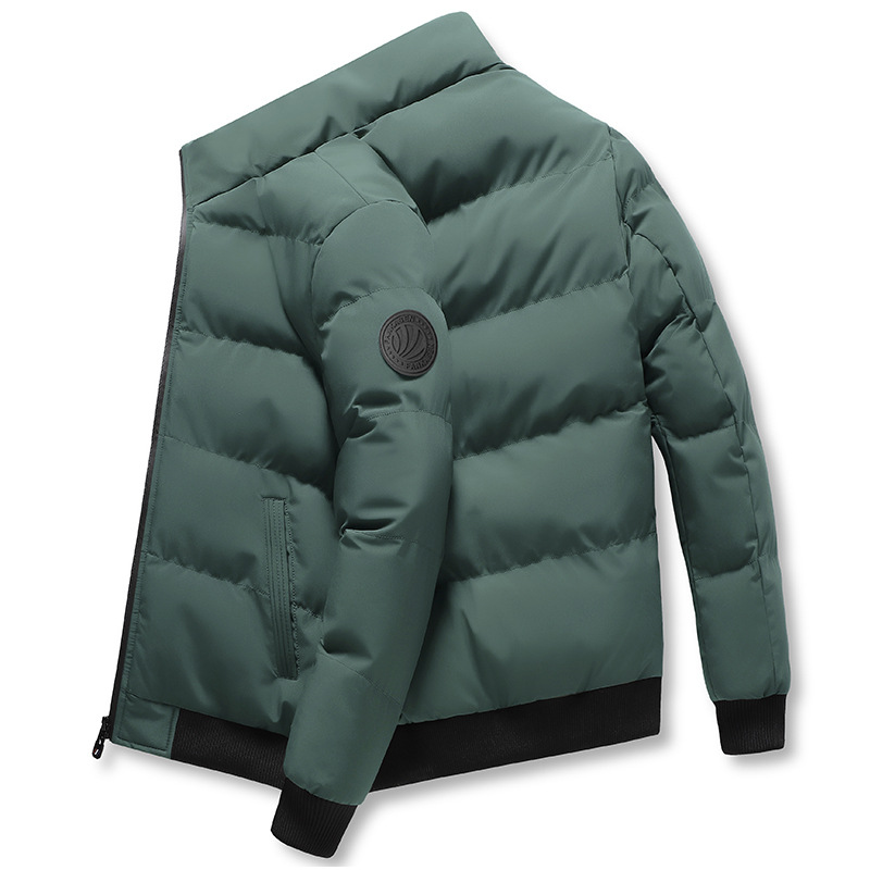 Herrkläder vinter ny herr ståkrage slim fit vadderad jacka mode ungdom förtjockad vadderad jacka herrkläder_voghion.com
