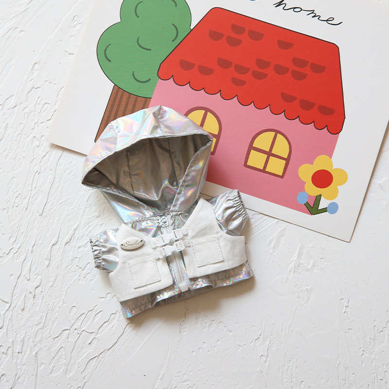 라부부 인형 의상 2세대 앉아있는 파티 인형옷 면 인형옷 실버 투피스 스타일 코트