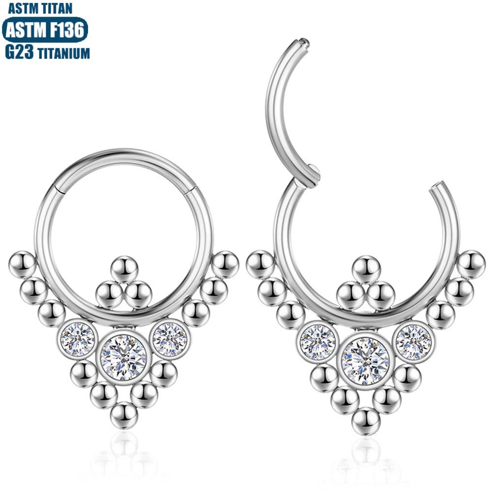 Pointed labret stud close-up product detail