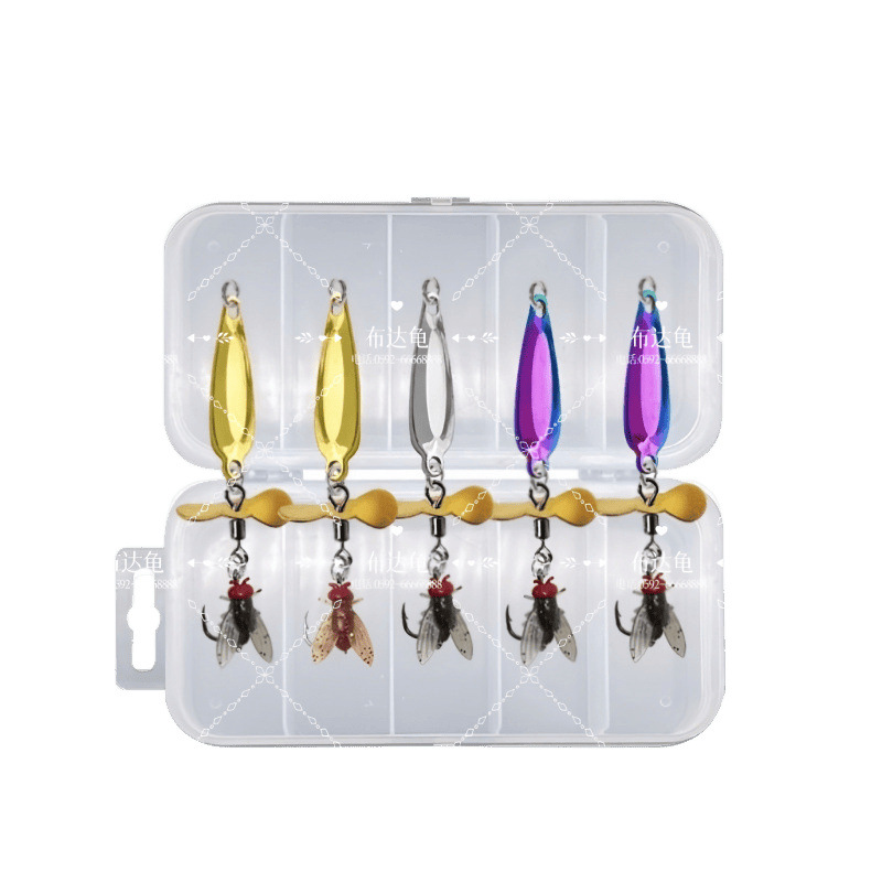 Hélice modificada gancho mosca simulación mosca gancho de cuerda boca de caballo boca boca boca de caballo Lentejuelas de semillas de agua micro camino sub-cebo falso