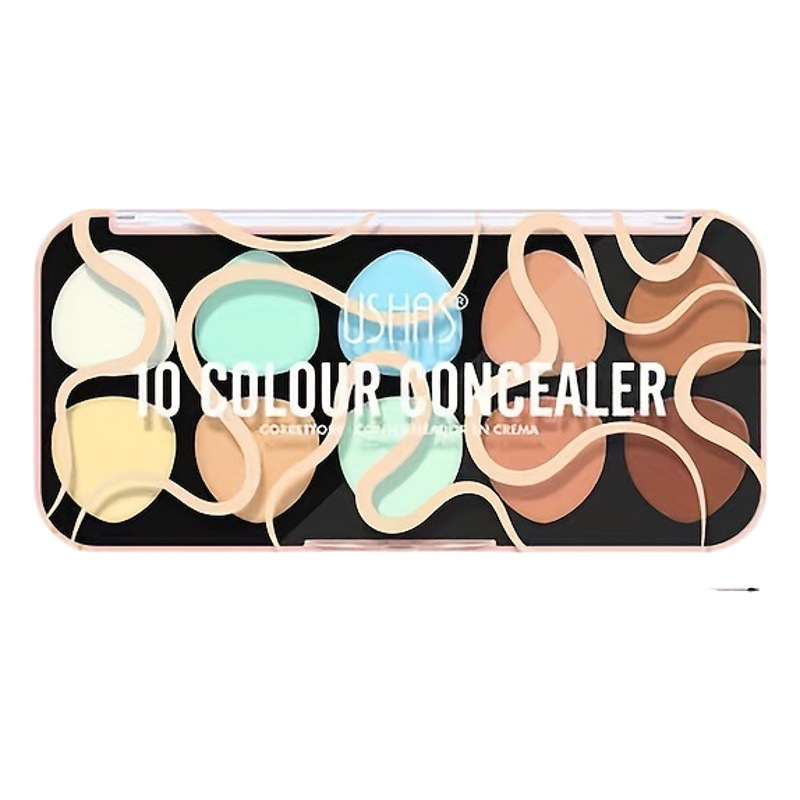 (Caja de presentación) USHAS Maquillaje transfronterizo 10 colores corrector ES4190A