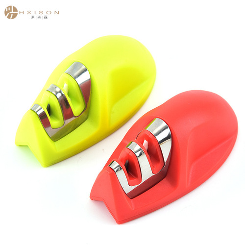 Mini outdoor portable fast knife sharpener fixed angle knife sharpener multi-purpose ceramic tungsten steel knife sharpener mouse sharpener
