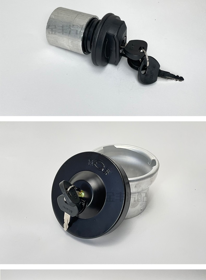 Car Fuel Tank Lock, Fuel Filler Aluminum Fuel Tank Nozzle, Iron Fuel Tank Neck, Stainless Steel Cap, Truck Semi-Trailer Anti-Theft Lock