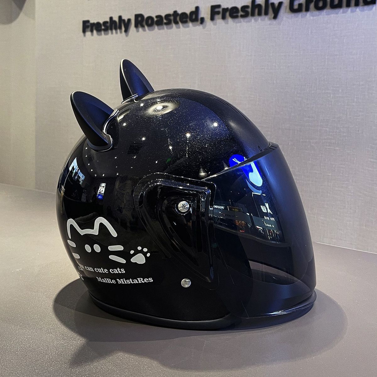 Winter Electric Motorcycle Helmet 3C Certified Cat Ear