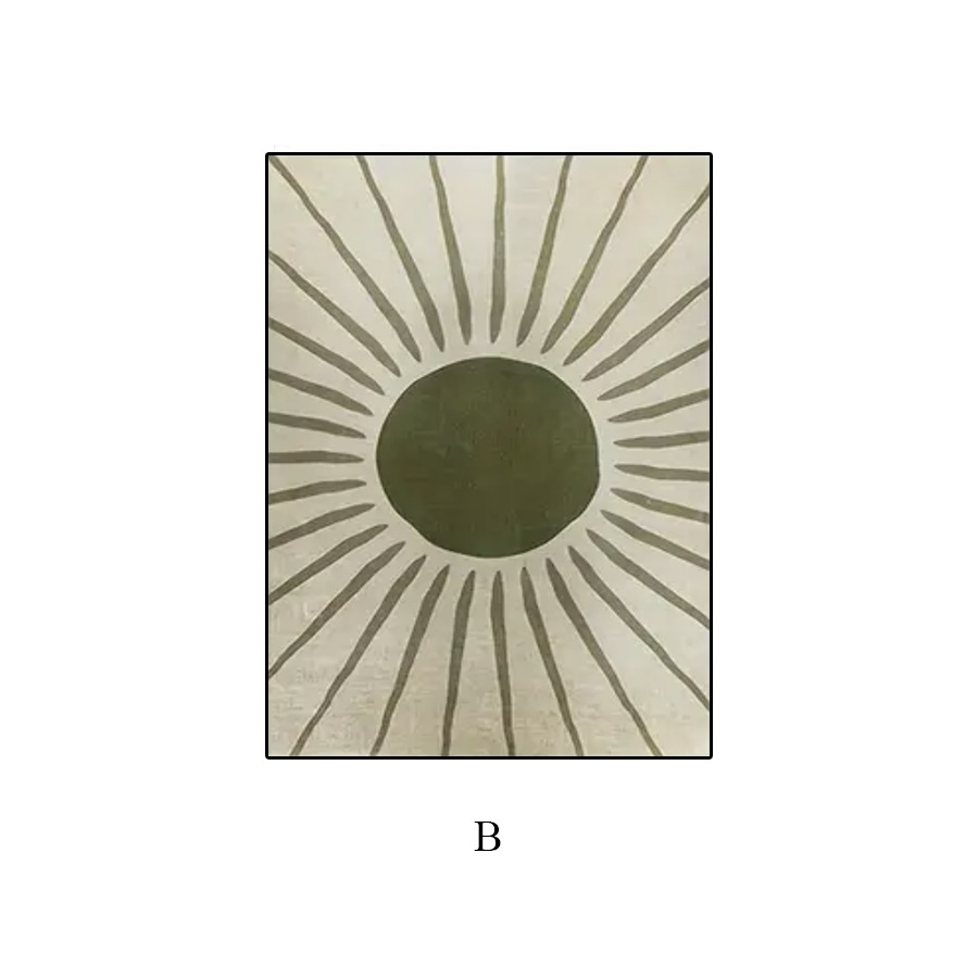 Sin Amazonas Abstract Verde Sol Luna Sol Luna Salón Dormitorio Canvas Pintura Núcleo Poster Sin Enmarcado