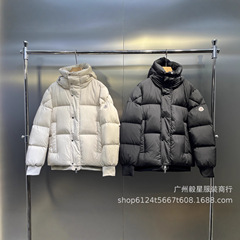 秋冬爆款M家90鸭绒加厚连帽羽绒服户外时尚宽松保暖男女外套