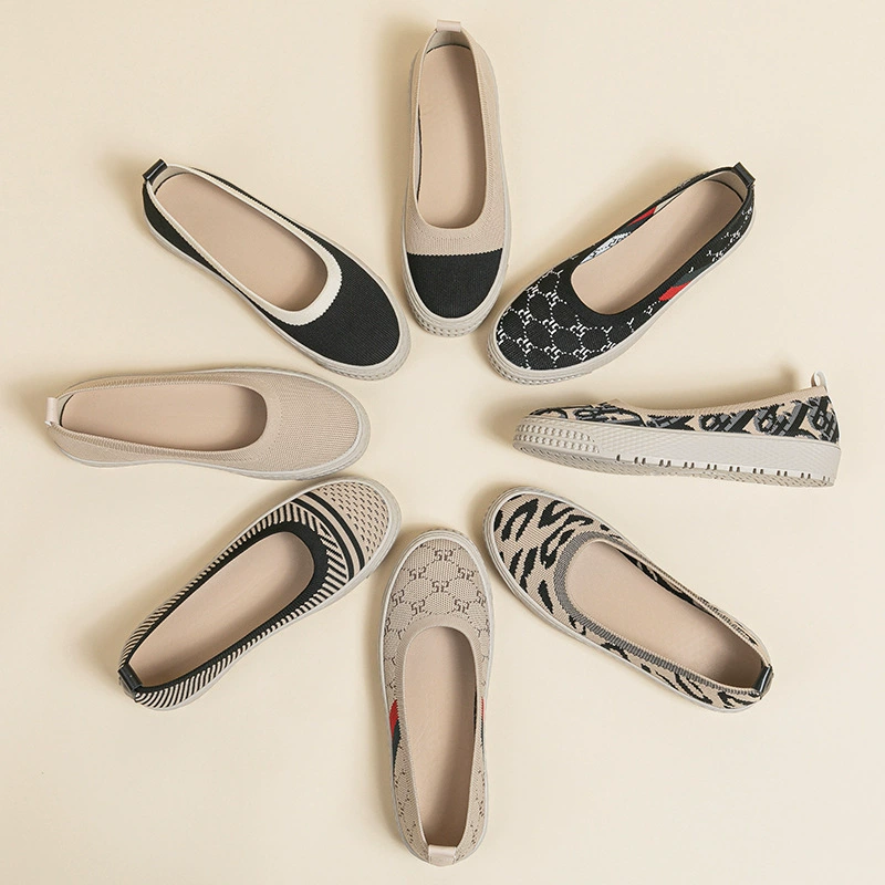 Туфли принцессы, популярные вязаные лоферы, Женские повседневные лоферы с круглым носком и мелким ртом, на платформе, без шнуровки, универсальные лоферы в стиле Шанель