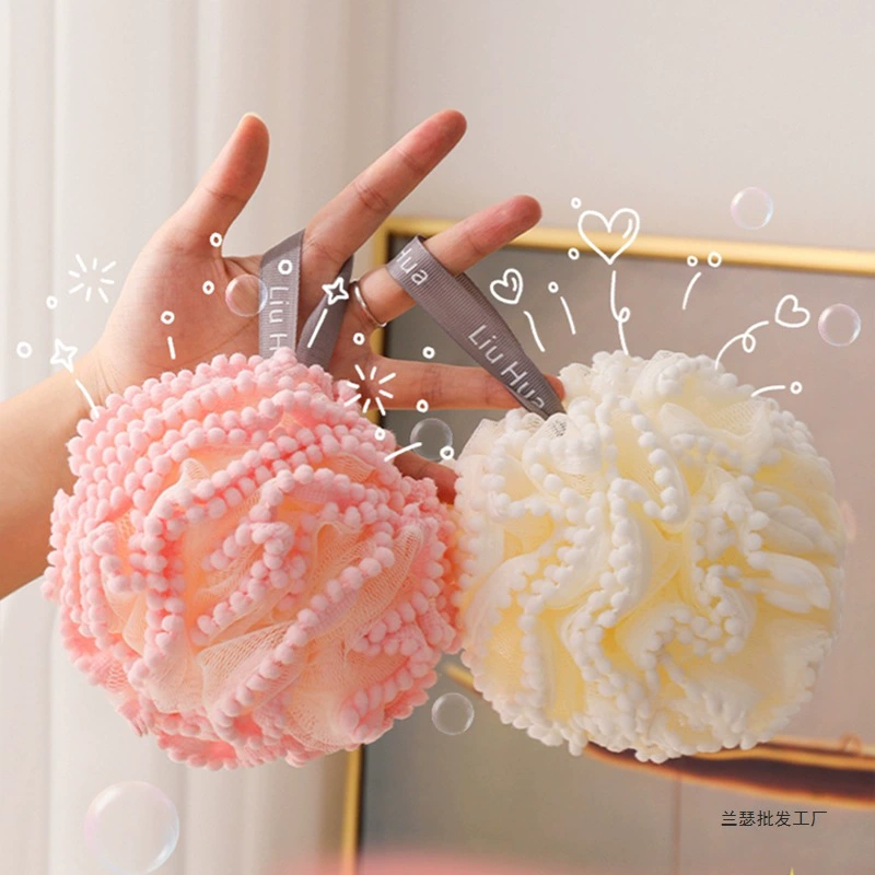 Супер мягкий и милый высококачественный большой шар для ванны, который не распадается, шар для ванны с цветами, ванна с пеной, женское банное полотенце