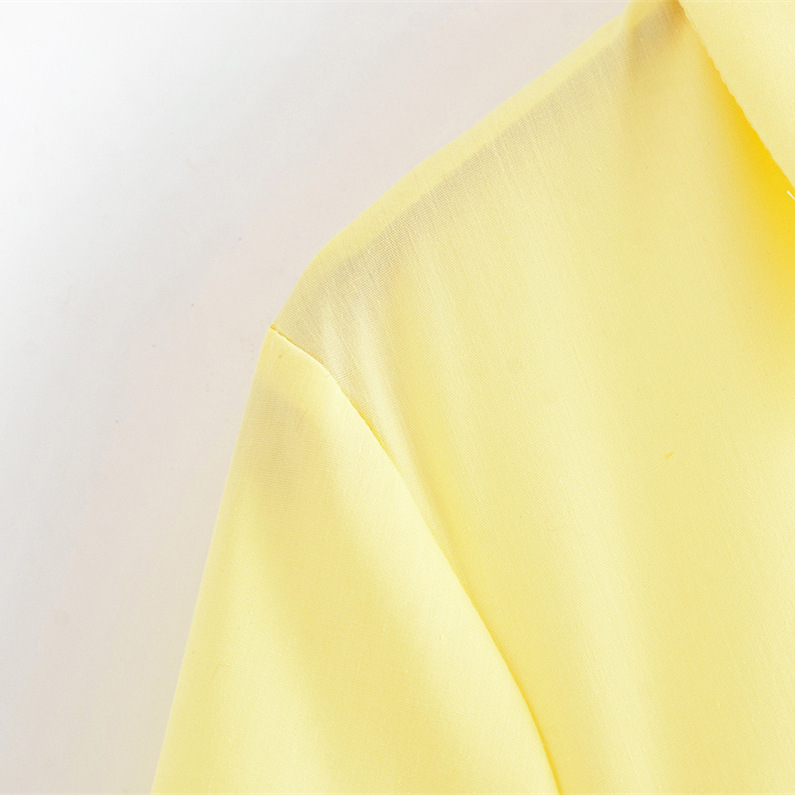 Women's Stylish Elegant Poplin Dress Summer New Arrival Short Sleeved Tie Waist Fashionable Clothing_ecoleips.com