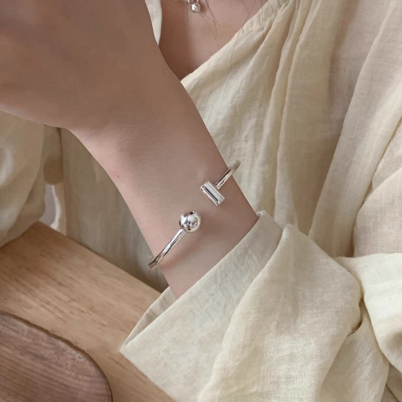 Korean-style Asymmetric Bead T-shaped Bracelet Women's Simple Fashion Personalized Light Luxury High-end Sense Simple Trendy Niche Bracelet