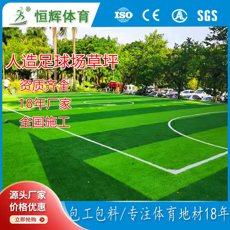 人造足球场运动场仿真草坪高尔夫人工草皮垫子抗晒防滑环保假草地