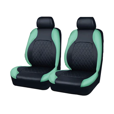 Car Decoration, Breathable Seat Cushion, Universal seat cover - green-bracket-leather-two-seater-general