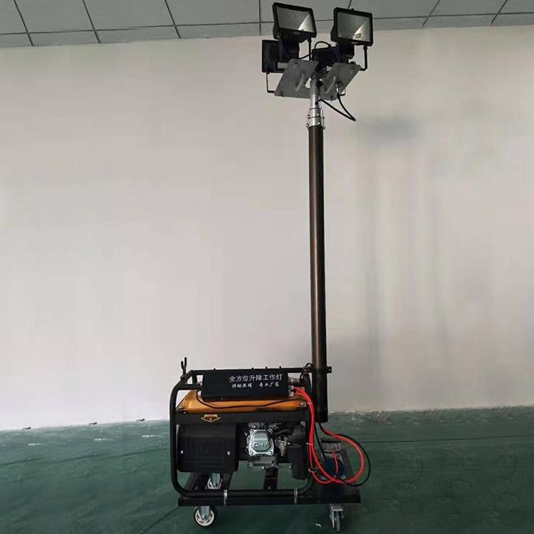 Lifting and moving lighting vehicle, flood prevention and emergency power generation and lighting vehicle, automatic lifting work light