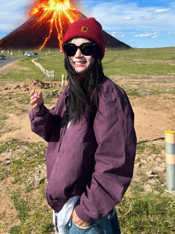 秋季新款上衣外套女2025早秋新款宽松复古撞色夹克小众休闲棒球服|undefined