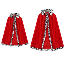 万圣节国王披风成人儿童化妆舞会亲子游戏服装披肩圣诞节斗篷披风