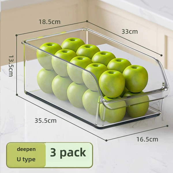 Deep U-shaped 3-pack
