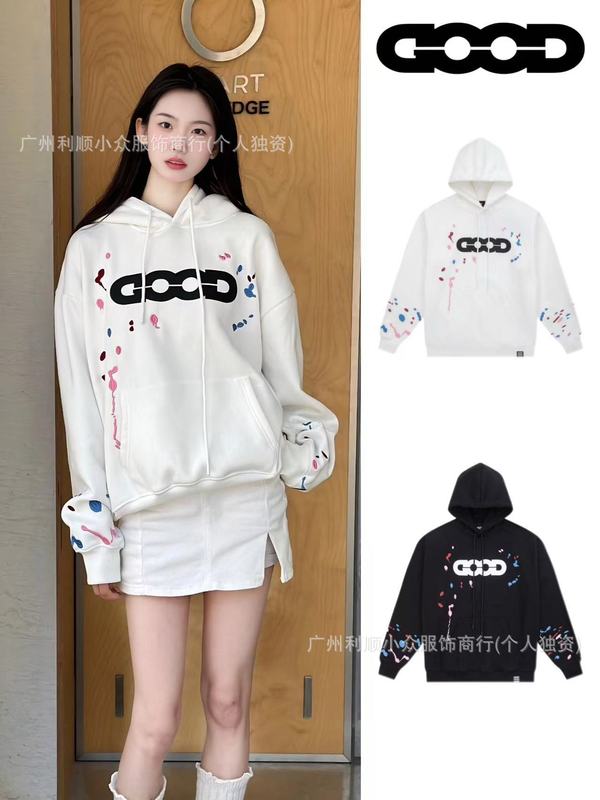 现货高品质GOODBRAND油彩泼墨连帽卫衣外套秋冬重磅帽衫男女同款|undefined
