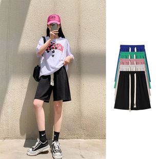 Summer New American-Style Ice Silk Cool Shorts for Women, Trendy Brand, Thin Design, Loose Sports Casual Five-Point Pants
