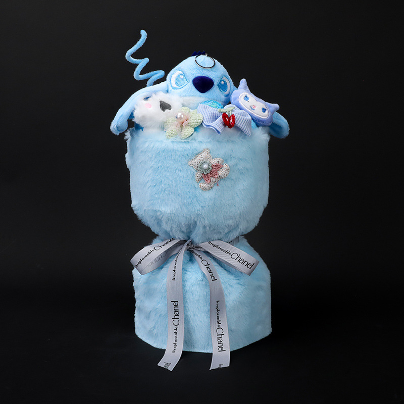 (procesamiento de liquidación) productos terminados 1 de junio día de los niños muñeca ramo de flores regalo para jardín de infantes muñeca ramo de flores para niños