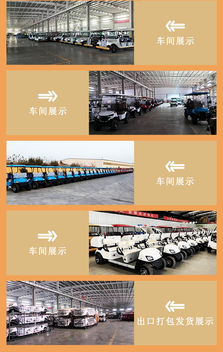Golf Cart Tourist Attractions Tourist Hotel Shutter 2-seat Homestay Self-driving Ferry Electric Sightseeing Car
