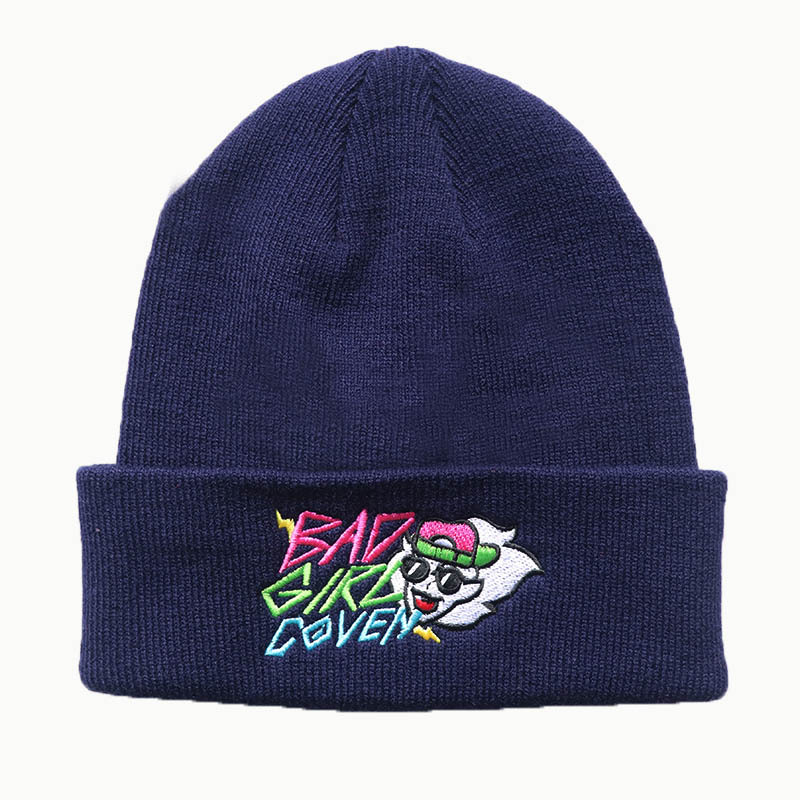 Chapeaux tricotés brodés de personnages de dessins animés à la mode pour hommes et femmes, chapeau en laine hexagonal pour l'extérieur, automne et hiver_voghion.com