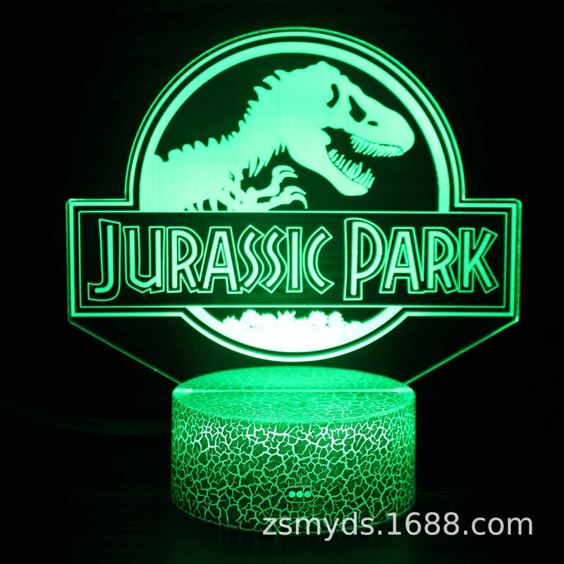 恐竜シリーズカラフルな 3D ナイトライト LED タッチリモコンクリエイティブクリスマスギフト 3D テーブルランプスマート|undefined