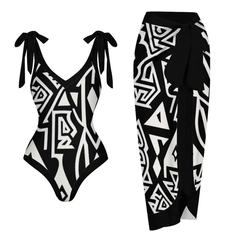 V-neck European and American foreign trade one-piece swimsuit for women, conservative, belly-hiding, slimming, sexy skirt-style bikini, beach dress, Southeast Asia