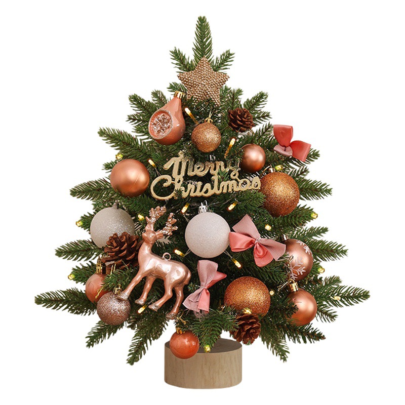 2024 árbol de Navidad explosivo escritorio mini árbol de Navidad decoración de mesa hotel familiar decoración de ventana simulación árbol pequeño