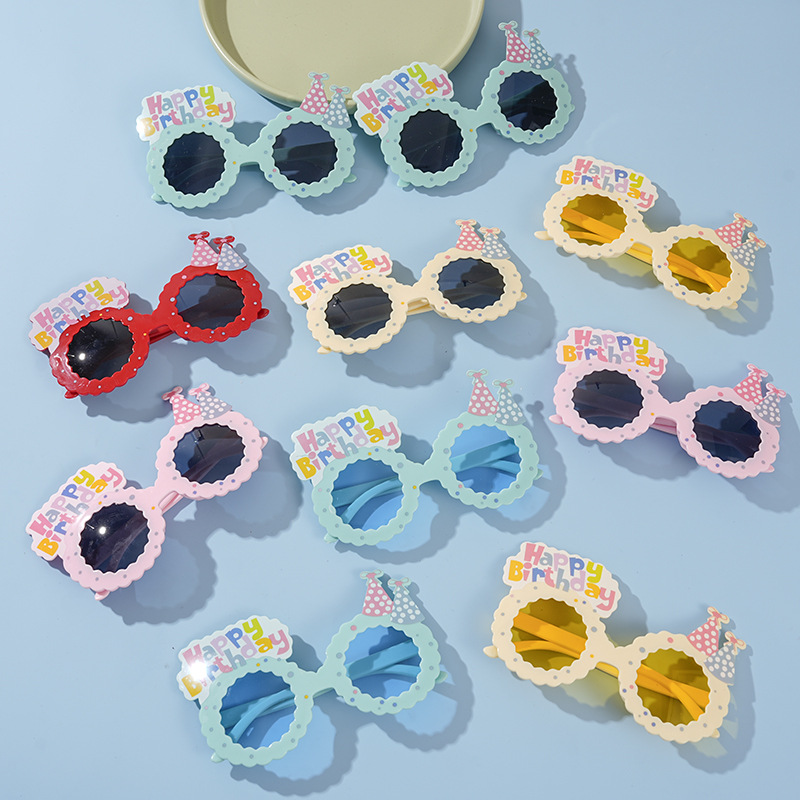 Hawaii Beach Party Glasses Creative Shape Sunglasses Birthday Hat Party Prom Photo Decoration Props Glasses