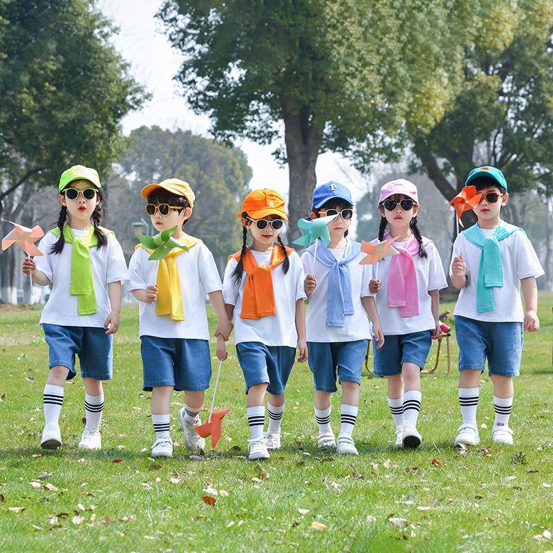 六一兒童節表演服裝背帶褲幼兒園小學生朗誦合唱啦啦隊演出服夏季