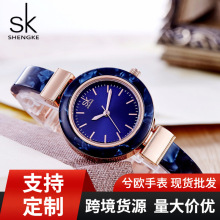 胜刻SK新款时尚简约休闲创意陶瓷外型女款手表水手表速卖通