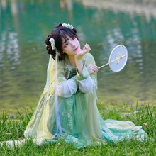 凌妙妙同款汉服女 原创知秋齐胸襦裙国风日常白菜汉服林妙妙cos服