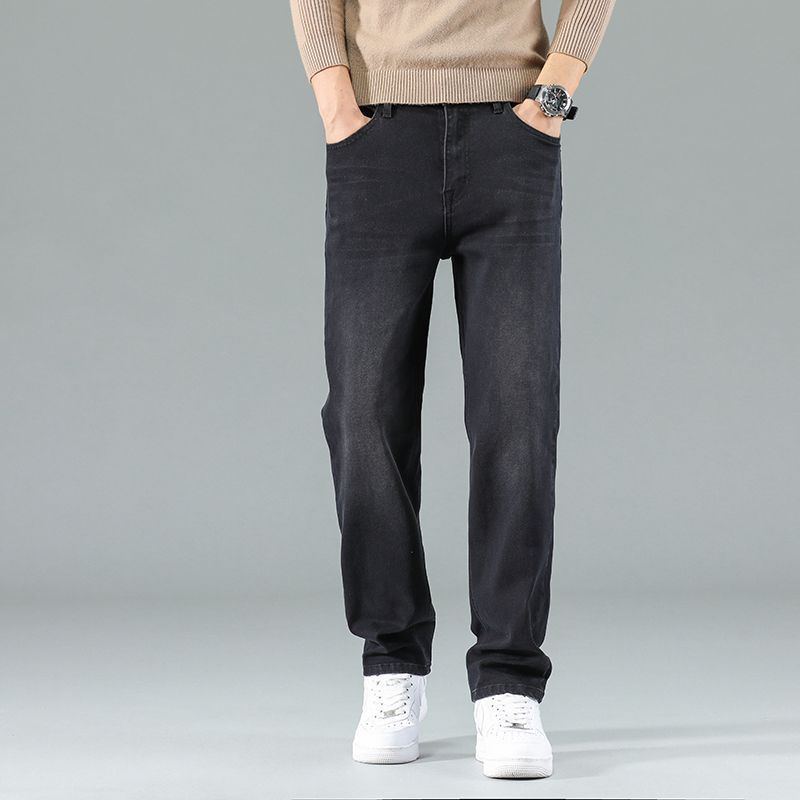 Otoño, primavera y otoño, pantalones jeans de moda para hombres, pantalones rectos largos, pantalones largos casuales para hombres, otoño y invierno