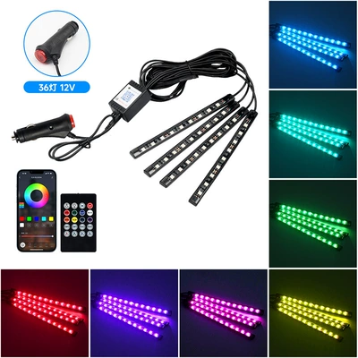 Other lights | foot light voice control rhythm - one-to-four-36-light-remote-control-app-cigarette-lighter-head-colorful