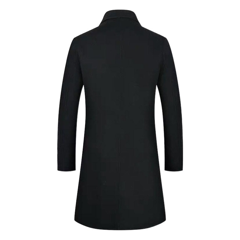 Gabardina de los hombres de mediana longitud de moda abrigo de lana de los hombres de negocios de mediana longitud de estilo coreano SLIM-Fit guapo gabardina