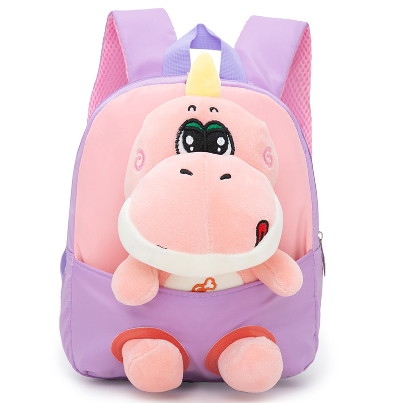 2023 nueva muñeca de dibujos animados desmontable kindergarten mochila de dibujos animados dinosaurio felpa niños bebé mochila