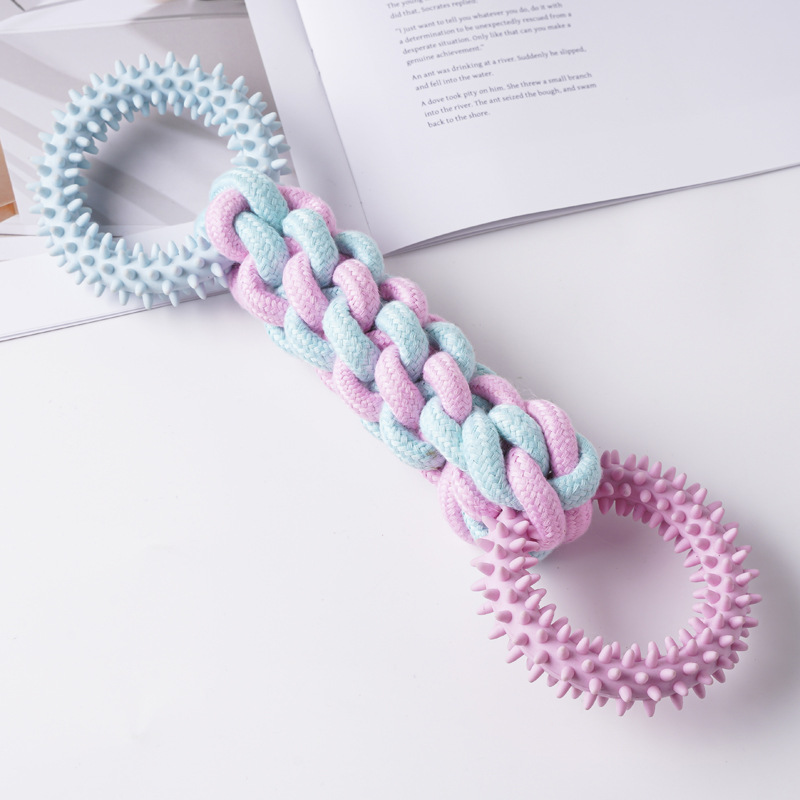 Juguete para mascotas de TPR de gran venta transfronterizo, palo de dentición para perros para entretenimiento, juguete de autoentretenimiento para cachorros duradero y resistente a las mordidas.