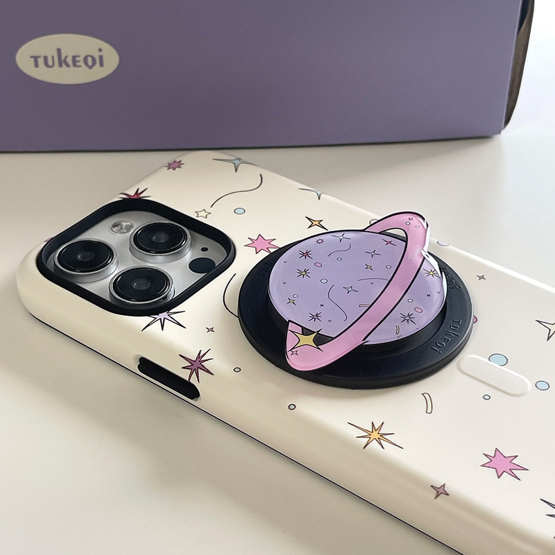 Rabbit can seven original white planet magnetic application iPhone15Promax phone case 16Pro stars all-inclusive