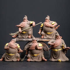 Wu Caishen Zisha Guan Gong Tea Pet Creative Gift Guan Yu Tea Table Tea Table Ornaments Kung Fu Tea Ceremony Tea Fun Tea Play