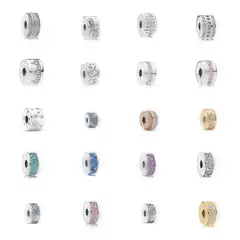 Panjiadora 925 silver fixed clip gold sun fixed clip bead bracelet DIY accessories