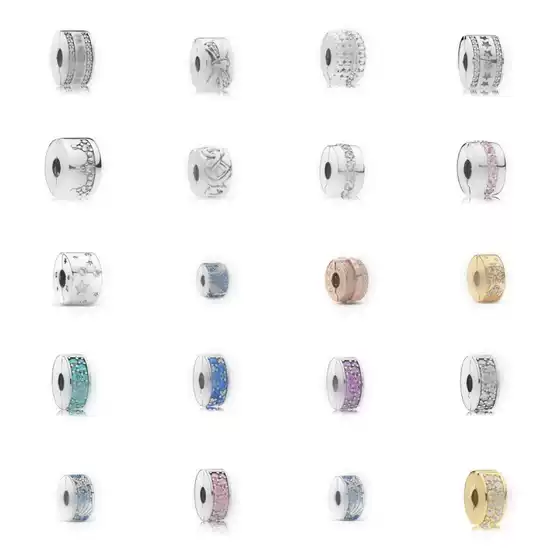Panjiadora 925 silver fixed clip gold sun fixed clip bead bracelet DIY accessories