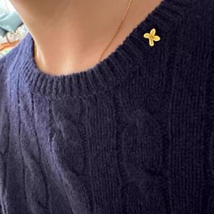 小桂花领扣夹镀黄金色花朵秋冬简约高级精致小巧2025新爆款轻奢