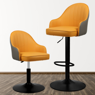 Bar Chair Lift and Rotate Modern Simple Backrest Bar Stool Home Front Desk Bar Chair Fashionable High Stool