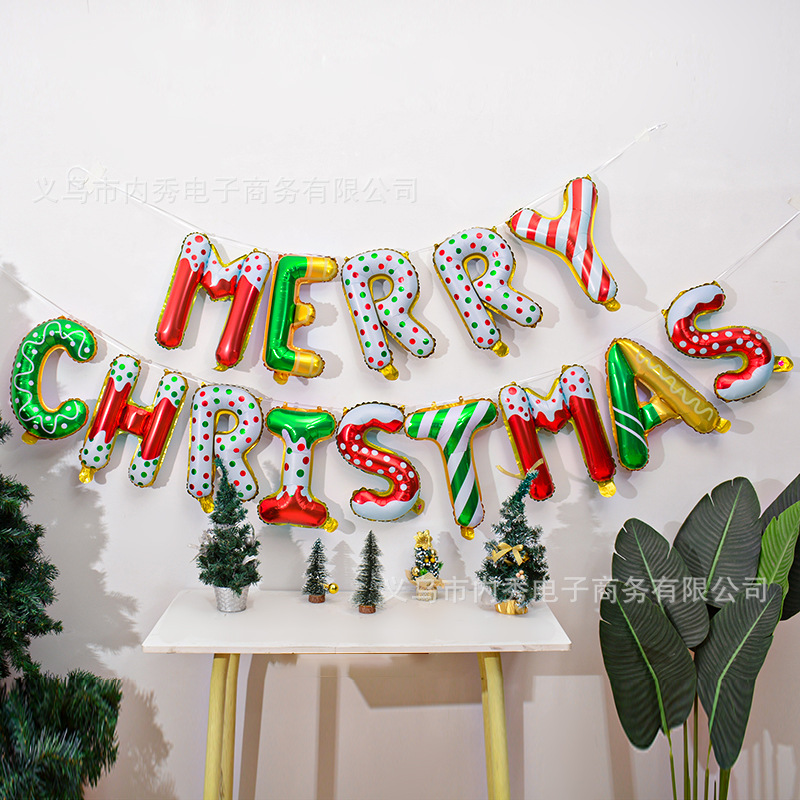 Globo de Navidad Feliz Navidad globo Feliz Navidad traje transfronterizo decoración de Año Nuevo