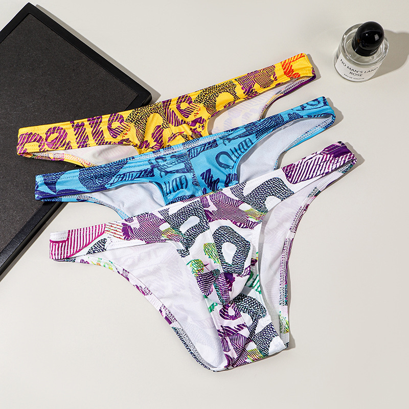 New Men's Cool Briefs Youth Fashion Casual Briefs Loose Low Waist Briefs Manufacturer Wholesale