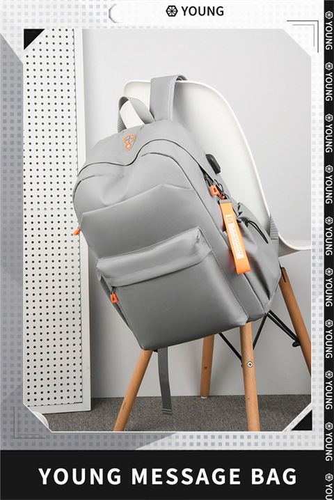 2023 New leather film backpack Summer Trend Men's and women's large-capacity student computer bag school bag Item Picture